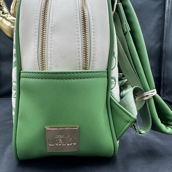 Green and White Backpack with Gold Horns - Picture 2 of 7